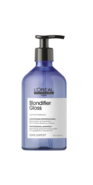 Фото L'OREAL Шампунь EXPERT Blondifier Gloss для сияния осветленных и мелированных волос, 500 мл