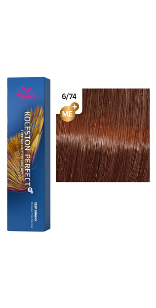 Фото WELLA Koleston Perfect ME+ Крем-краска стойкая оттенок 6/74