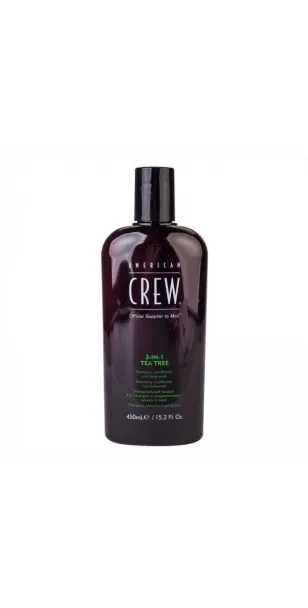 Фото American CREW Tee Tree Средство 3 в 1 чайное дерево (шампунь, кондиционер и гель для тела), 450 мл