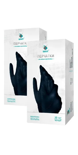 Фото SAF&TY, Перчатки виниловые, неопудренные,100 шт. размер S