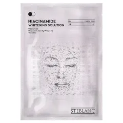 STEBLANC Тканевая крем-маска для лица омолаживающая с ниацинамидом Niacinamide Whitening Solution
