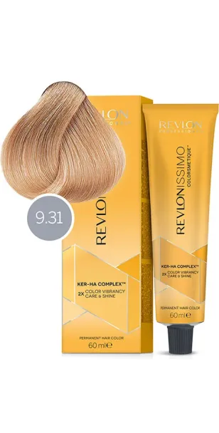Фото Revlon Professional Revlonissimo Colorsmetique Краска для волос оттенок 9-31 (очень светлый блондин золотисто-пепельный)
