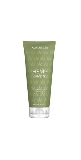 Фото SELECTIVE HEMP Sublime Кондиционер увлажняющий для сухих/поврежденных волос с маслом семян конопли, 200мл