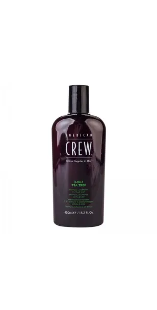 Фото American CREW Tee Tree Средство 3 в 1 чайное дерево (шампунь, кондиционер и гель для тела), 450 мл