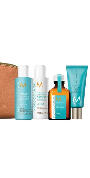 Фото MOROCCANOIL Дорожный набор 2024 Объем (шампунь+кондиционер+масло +крем д/рук)