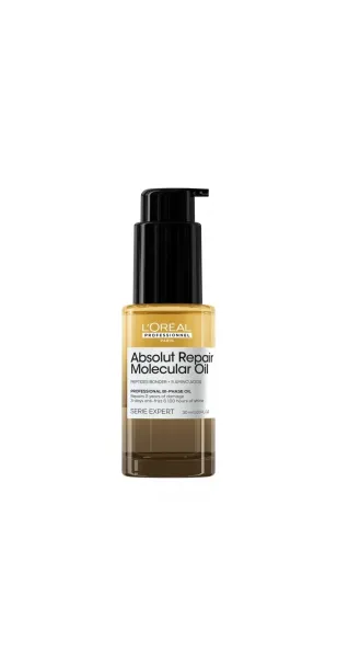 Фото L'OREAL Absolut Repair Molecular Масло Двухфазное для восстановления поврежденных волос, 30 мл