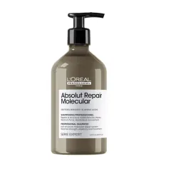 L'OREAL Absolut Repair Molecular Профессиональный бессульфатный шампунь для молекулярного восстановления волос, 500 мл