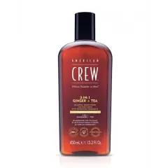 American CREW Ginger + Tea Средство 3 в 1 Energizing (шампунь, кондиционер и гель для тела), 450 мл