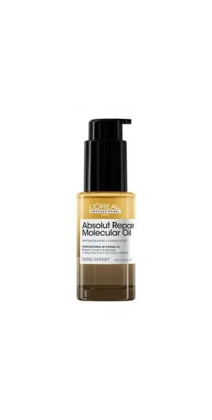 Фото L'OREAL Absolut Repair Molecular Масло Двухфазное для восстановления поврежденных волос, 30 мл
