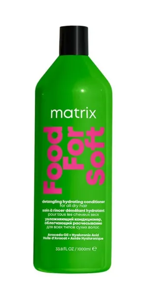 Фото MATRIX Food For Soft Увлажняющий кондиционер для сухих волос с маслом авокадо и гиалуроновой кислотой, 1000 мл