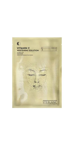 Фото STEBLANC Тканевая маска-сыворотка для лица с витамином С осветляющая Vitamin C Whitening Solution
