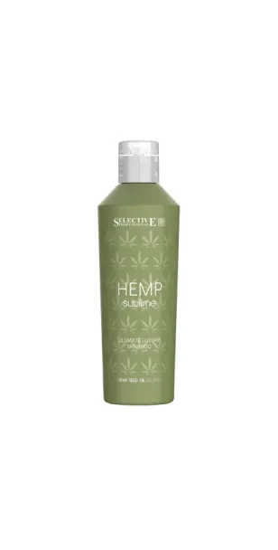 Фото SELECTIVE HEMP Sublime Шампунь увлажняющий для сухих/поврежденных волос с маслом семян конопли, 250мл