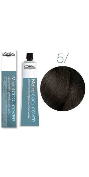 Фото L'OREAL Majirel Cool Cover Крем-краска cтойкая оттенок 5 (светлый шатен), 60 мл