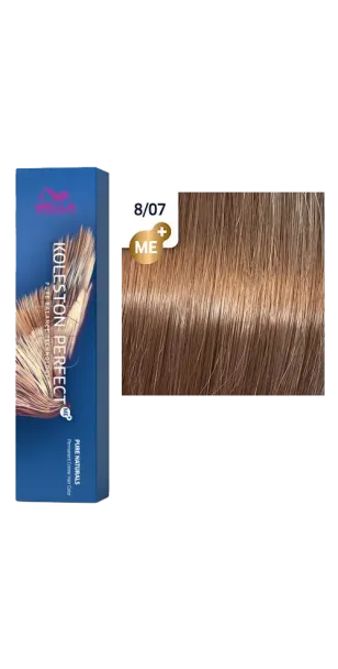 Фото WELLA Koleston Perfect ME+ Крем-краска стойкая оттенок 8/07