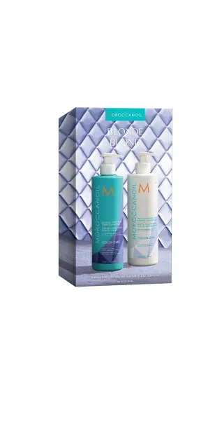 Фото MOROCCANOIL Набор DUO 2024 Blonde с фиолетовым пигментом (Шампунь 500 мл + Кондиционер 500 мл)