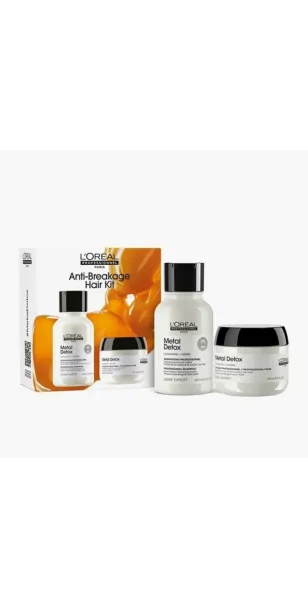 Фото L'OREAL Набор Metal Detox для восстановления окрашенных волос (100 мл + 75 мл)