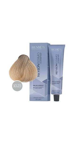 Фото Revlon Professional Revlonissimo Colorsmetique Краска для волос оттенок 10-23 (очень сильно светлый блондин переливающийся-золотистый)