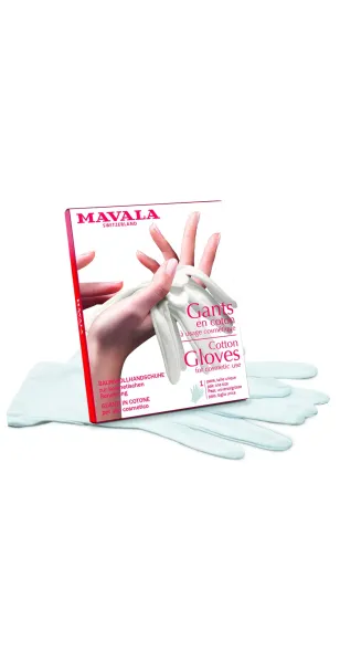 Фото Mavala Перчатки х/б белые, 1 пара