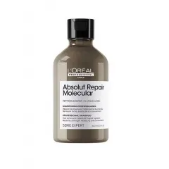 L'OREAL Absolut Repair Molecular Профессиональный бессульфатный шампунь для молекулярного восстановления волос, 300 мл