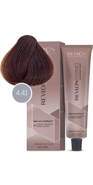 Фото Revlon Professional Revlonissimo Colorsmetique Краска для волос оттенок 4-41 (коричневый медно-пепельный)