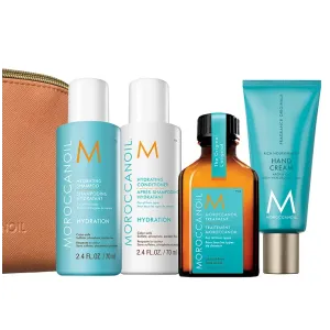 MOROCCANOIL Дорожный набор 2024 "Увлажнение" (шамп.70+конд70+масло д/вс тип 25+крем д/рук40)