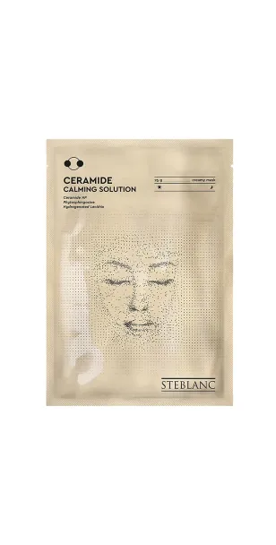 Фото STEBLANC Тканевая крем-маска для лица успокаивающая с церамидами CERAMIDE CALMING SOLUTION 