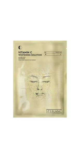 Фото STEBLANC Тканевая маска-сыворотка для лица с витамином С осветляющая Vitamin C Whitening Solution