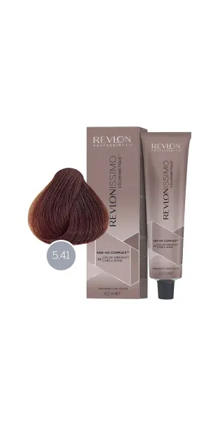 Фото Revlon Professional Revlonissimo Colorsmetique Краска для волос оттенок 5-41 (светло-коричневый медно-пепельный)