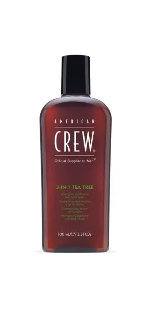 Фото American CREW Tee Tree Средство 3 в 1 чайное дерево (шампунь, кондиционер и гель для тела), 100 мл