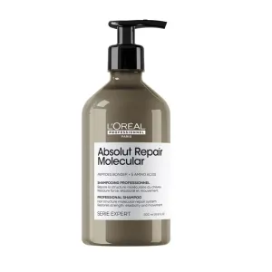 L'OREAL Absolut Repair Molecular Профессиональный бессульфатный шампунь для молекулярного восстановления волос, 500 мл