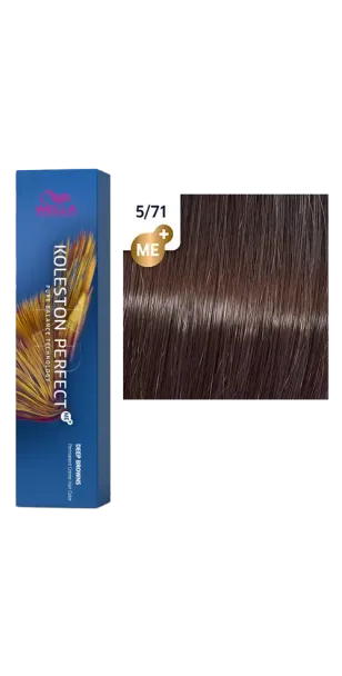 Фото WELLA Koleston Perfect ME+ Крем-краска стойкая оттенок 5/71