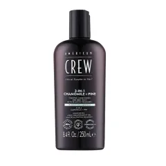 American CREW Chamomile + Pine Средство 3 в 1 Relaxing (шампунь, кондиционер и гель для тела), 250 мл