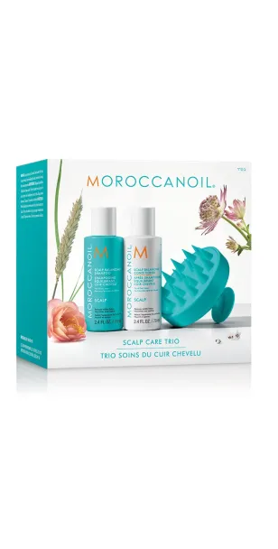 Фото MOROCCANOIL Набор Scalp Discovery (баланс.шамп. 70мл + баланс.конд. 70мл + щетка)