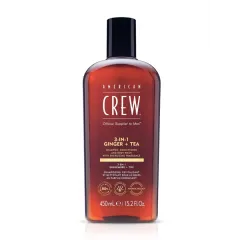 American CREW Ginger + Tea Средство 3 в 1 Energizing (шампунь, кондиционер и гель для тела), 450 мл