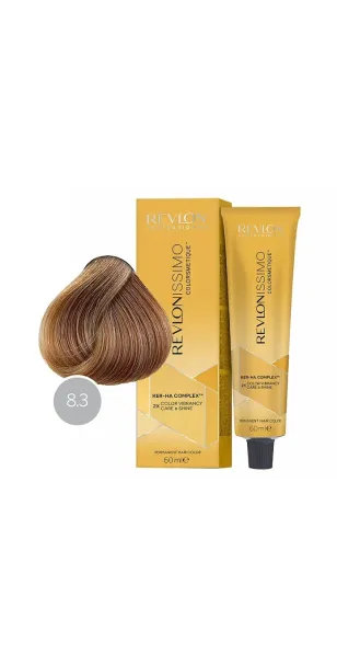 Фото Revlon Professional Revlonissimo Colorsmetique Краска для волос оттенок 8-3 (светлый блондин золотистый)