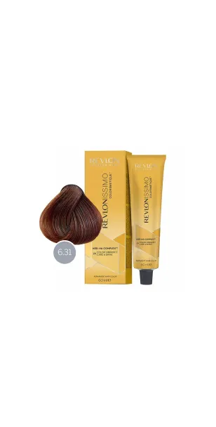Фото Revlon Professional Revlonissimo Colorsmetique Краска для волос оттенок 6-31 (темный блондин золотисто-пепельный)