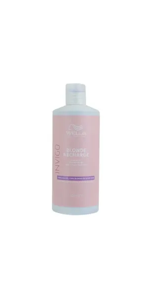 Фото WELLA INVIGO Blonde Recharge Шампунь-нейтрализатор желтизны для холодных светлых оттенков волос, 500 мл