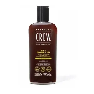 American CREW Ginger + Tea Средство 3 в 1 Energizing (шампунь, кондиционер и гель для тела), 250 мл