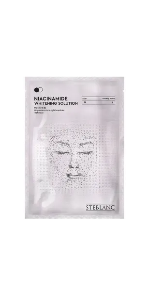 Фото STEBLANC Тканевая крем-маска для лица омолаживающая с ниацинамидом Niacinamide Whitening Solution