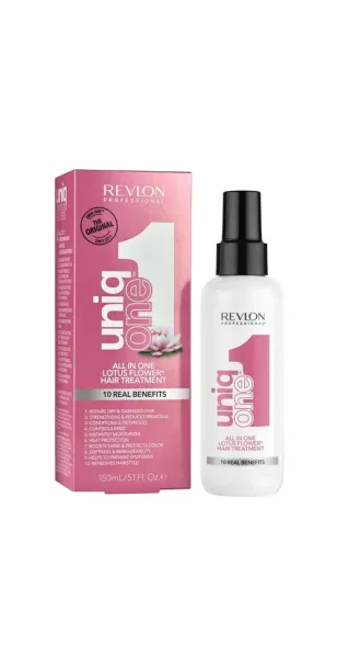 Фото REVLON Uniq One Lotus Универсальный уход за волосами с ароматом лотоса, 150 мл