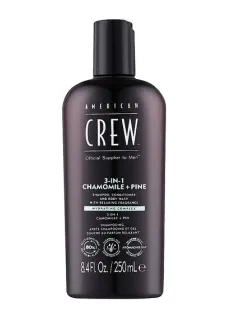 American CREW Chamomile + Pine Средство 3 в 1 Relaxing (шампунь, кондиционер и гель для тела), 250 мл