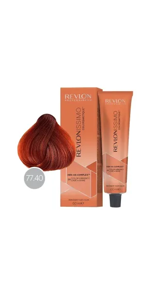 Фото Revlon Professional Revlonissimo Colorsmetique Краска для волос оттенок 77-40 (блондин насыщенно-медный)
