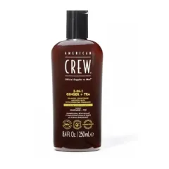 American CREW Ginger + Tea Средство 3 в 1 Energizing (шампунь, кондиционер и гель для тела), 250 мл