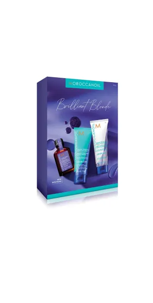 Фото MOROCCANOIL Набор Purple Trio 2024 для чистого блонда (Шамп/тон 70мл+конд/тон 70мл+масло/тон 25мл)