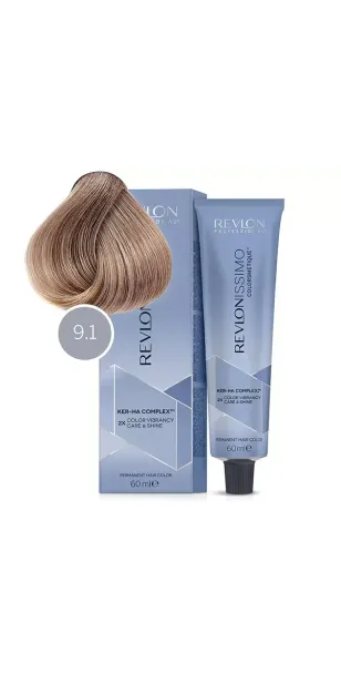 Фото Revlon Professional Revlonissimo Colorsmetique Краска для волос оттенок 9-1 (очень светлый блондин пепельный)